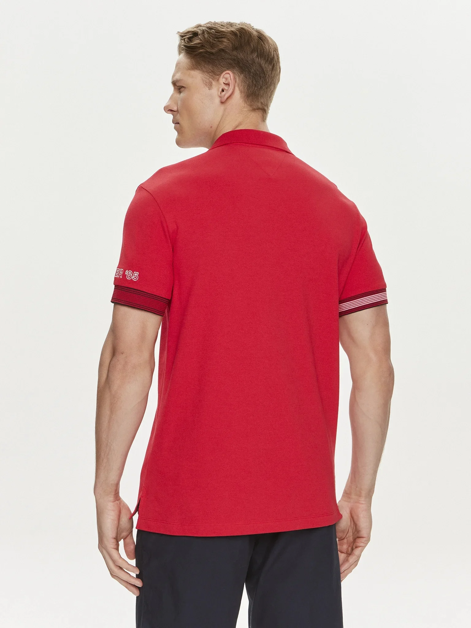 TOMMY HILFIGER Áo Polo Nam Tay Ngắn Flag Cuff Slim Polo