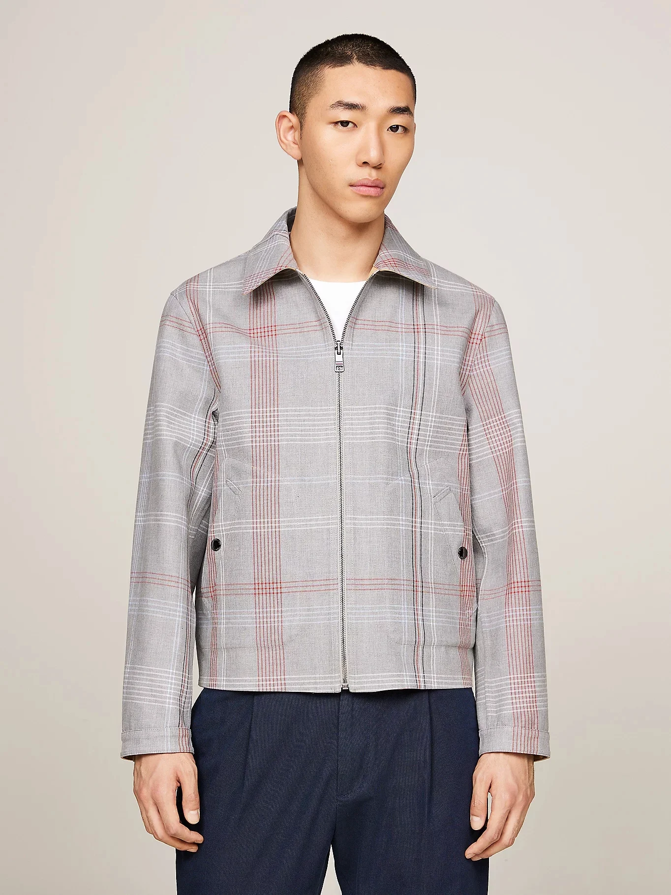 TOMMY HILFIGER Áo Khoác Nam Tay Dài Tech Cotton Mix Reversible Ivy
