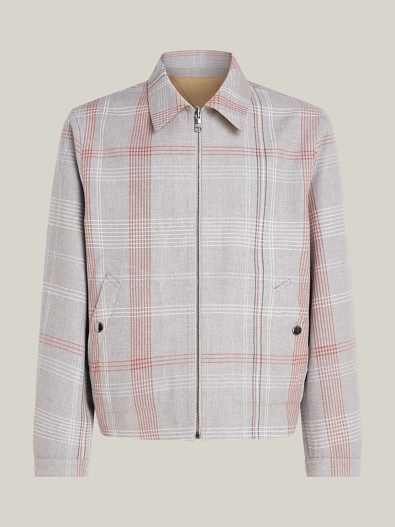 TOMMY HILFIGER Áo Khoác Nam Tay Dài Tech Cotton Mix Reversible Ivy