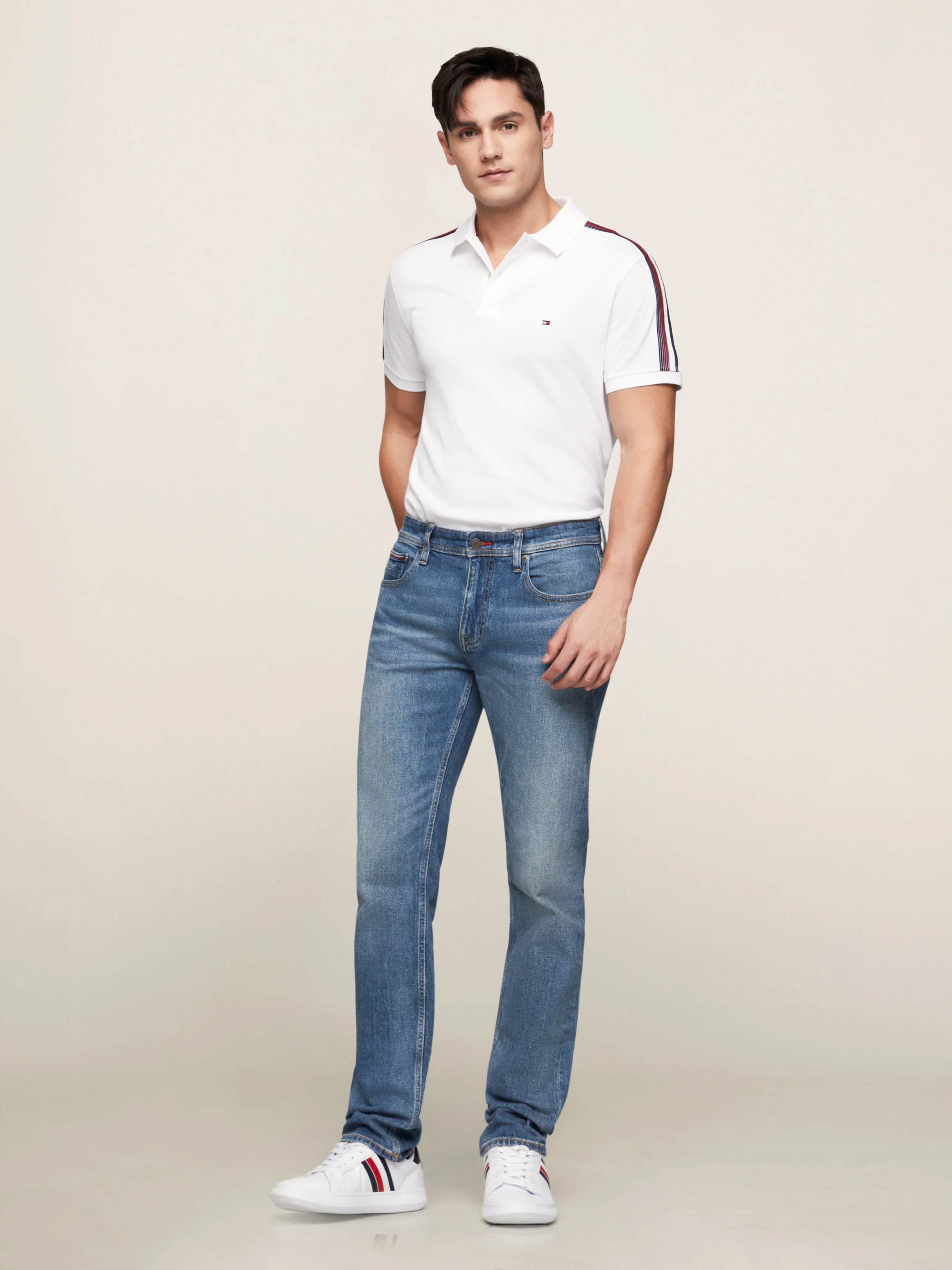 TOMMY HILFIGER Quần Jeans Nam Straight Denton Indigo