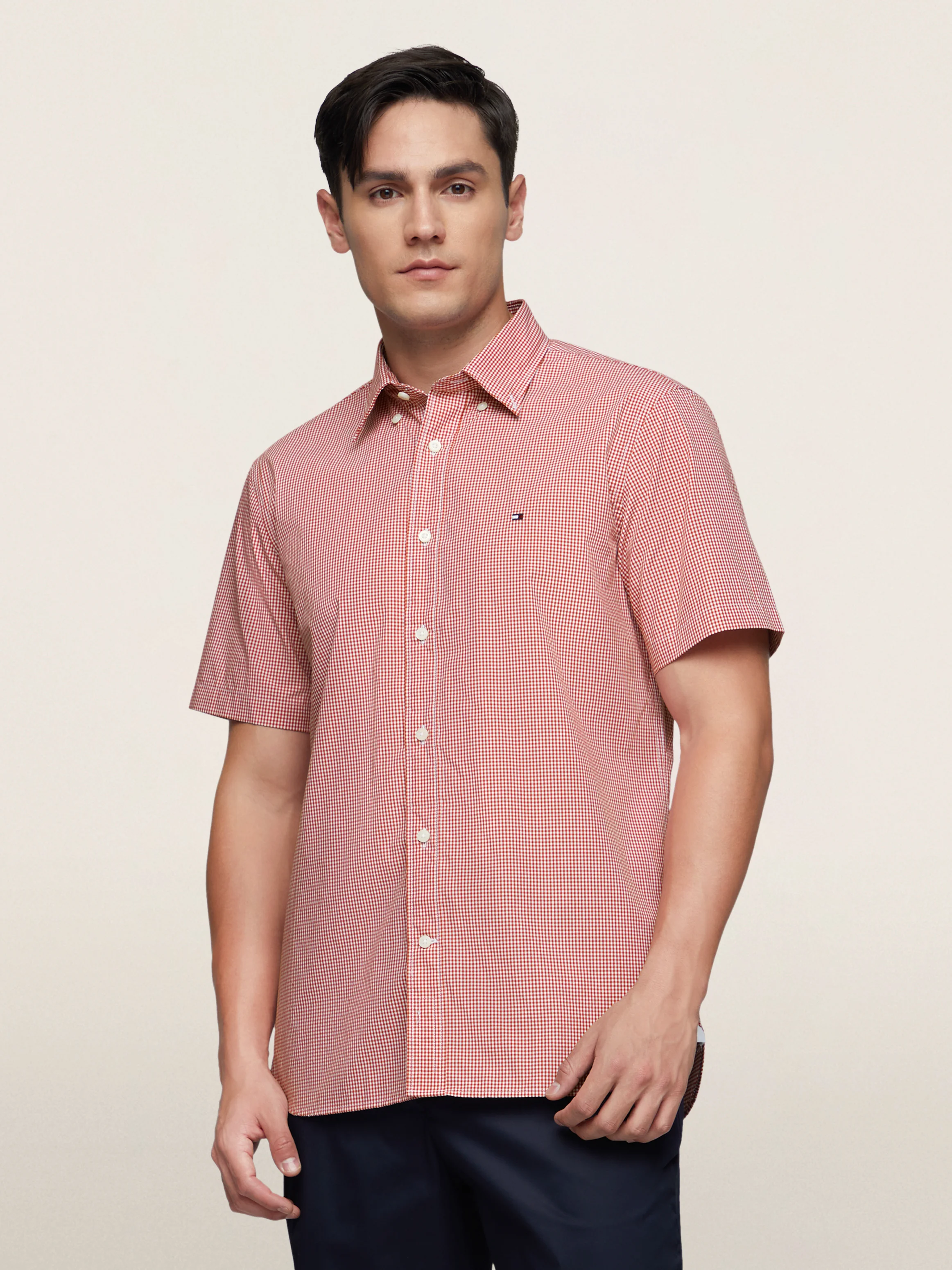 TOMMY HILFIGER Áo Sơ Mi Nam Tay Ngắn Regular Button Down ESS S/S