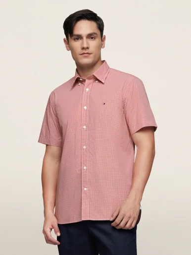 TOMMY HILFIGER Áo Sơ Mi Nam Tay Ngắn Regular Button Down ESS S/S