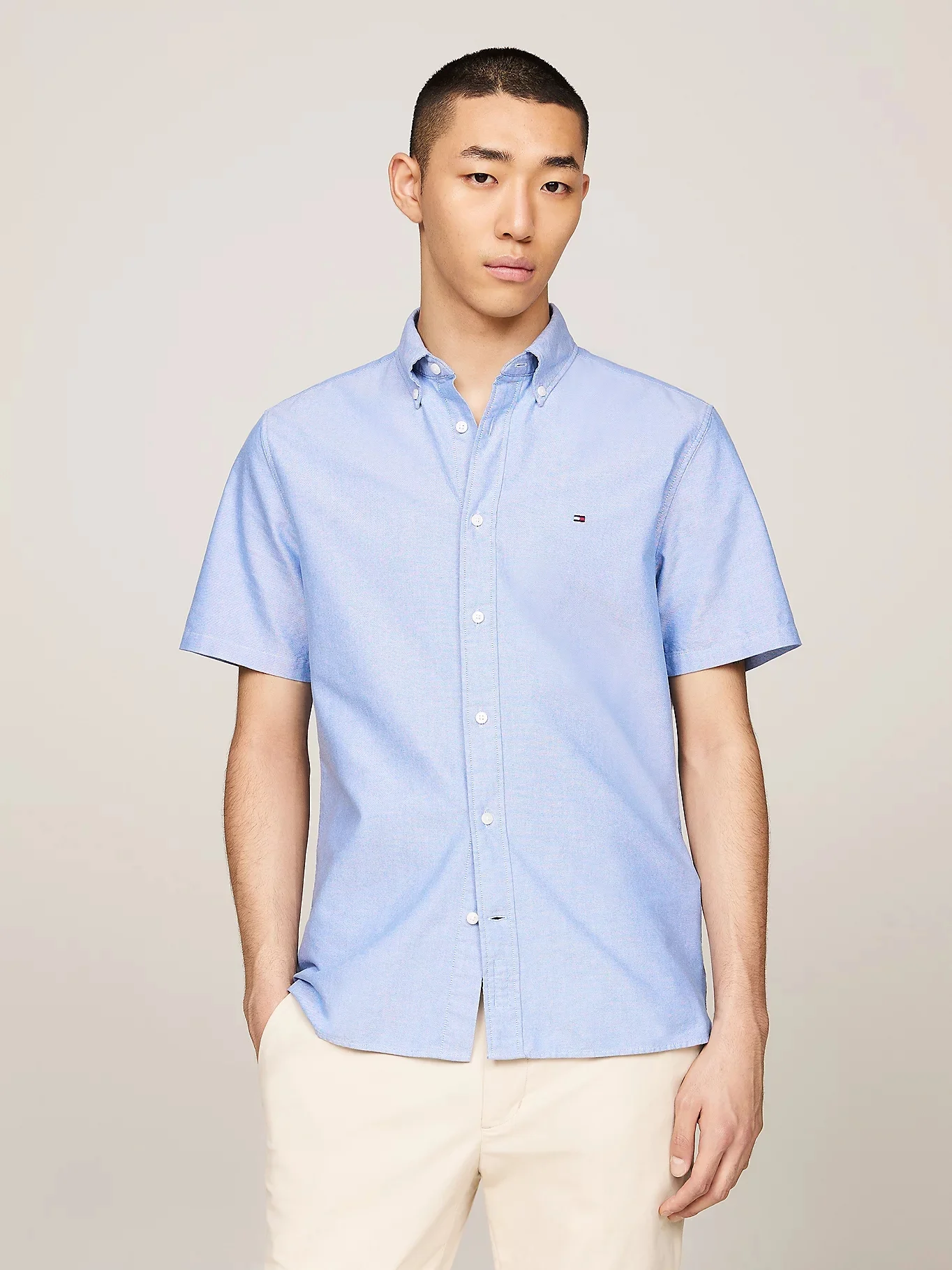 TOMMY HILFIGER Áo Sơ Mi Nam Tay Ngắn Heritage Oxford RF Shirt S/S