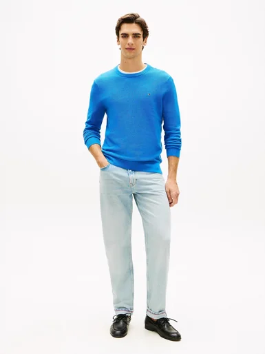 TOMMY HILFIGER Áo Sweater Nam Tay Dài Essential Structure Crew Neck