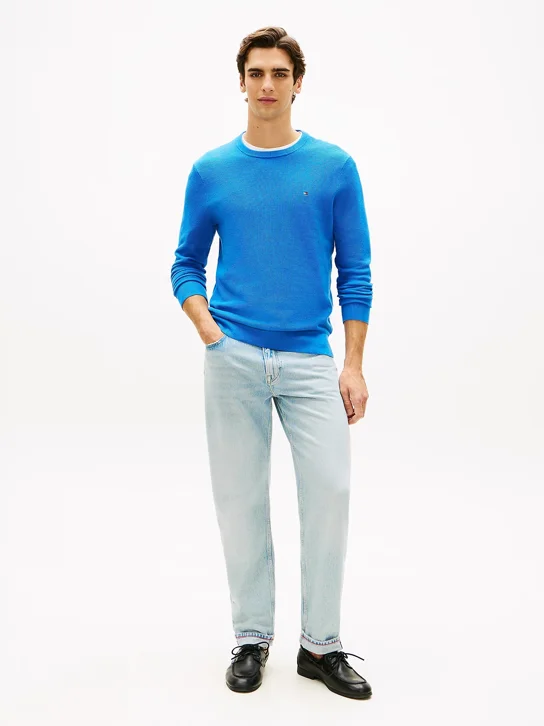 TOMMY HILFIGER Áo Sweater Nam Tay Dài Essential Structure Crew Neck