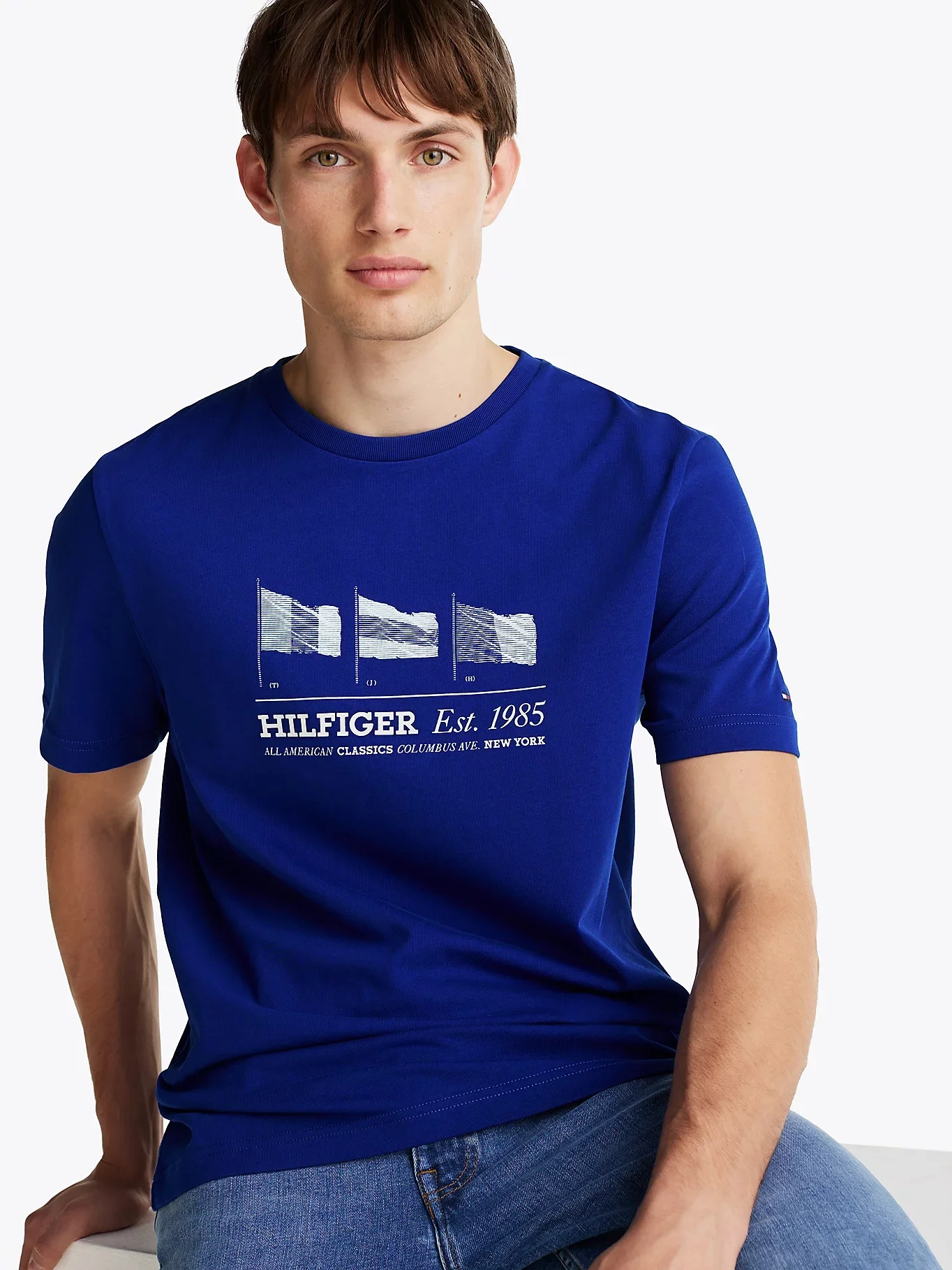 TOMMY HILFIGER Áo Thun Nam Tay Ngắn Hilfiger Flags Tee
