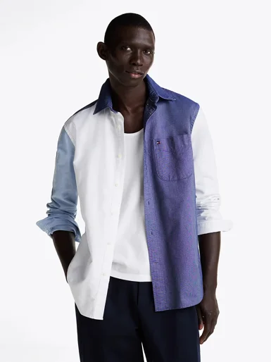 TOMMY HILFIGER Áo Sơ Mi Nam Tay Dài Heritage Oxford Block Rlx Shir