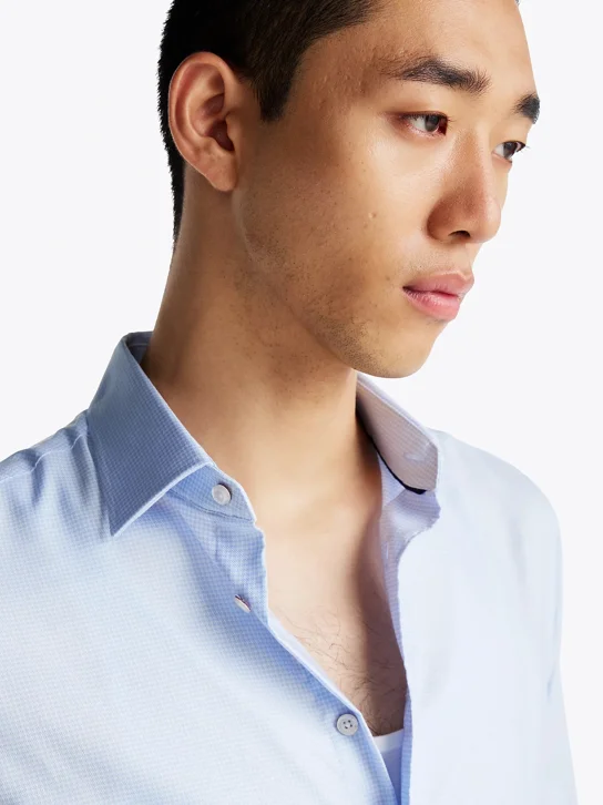 TOMMY HILFIGER Áo Sơ Mi Nam Tay Dài DC Flex Collar Check Shirt