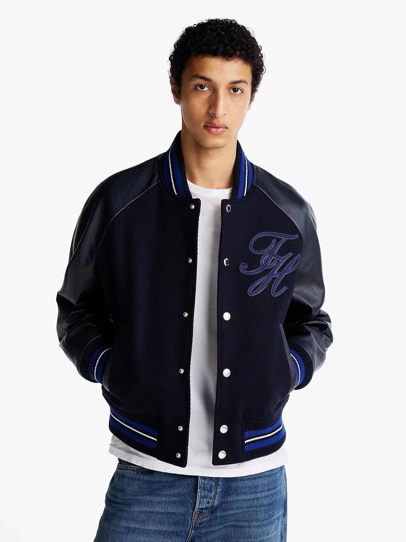 TOMMY HILFIGER Áo Khoác Nam Tay Dài Wool Varsity Jacket