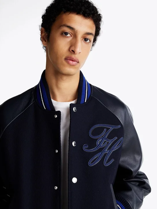 TOMMY HILFIGER Áo Khoác Nam Tay Dài Wool Varsity Jacket