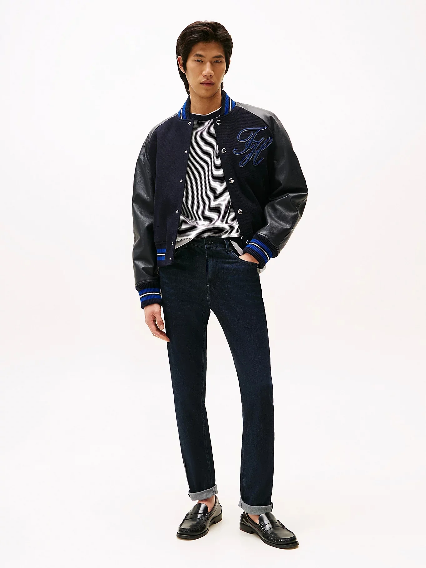 TOMMY HILFIGER Quần Jeans Nam Slim Bleecker SStr Stew Blue