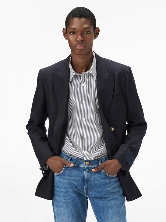 TOMMY HILFIGER Áo Khoác Nam Tay Dài T1 Db Wool Blazer Txtr