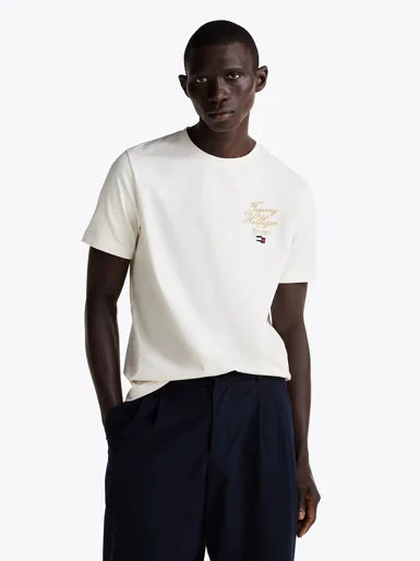 TOMMY HILFIGER Áo Thun Nam Tay Ngắn Script Hilfiger Stack Tee