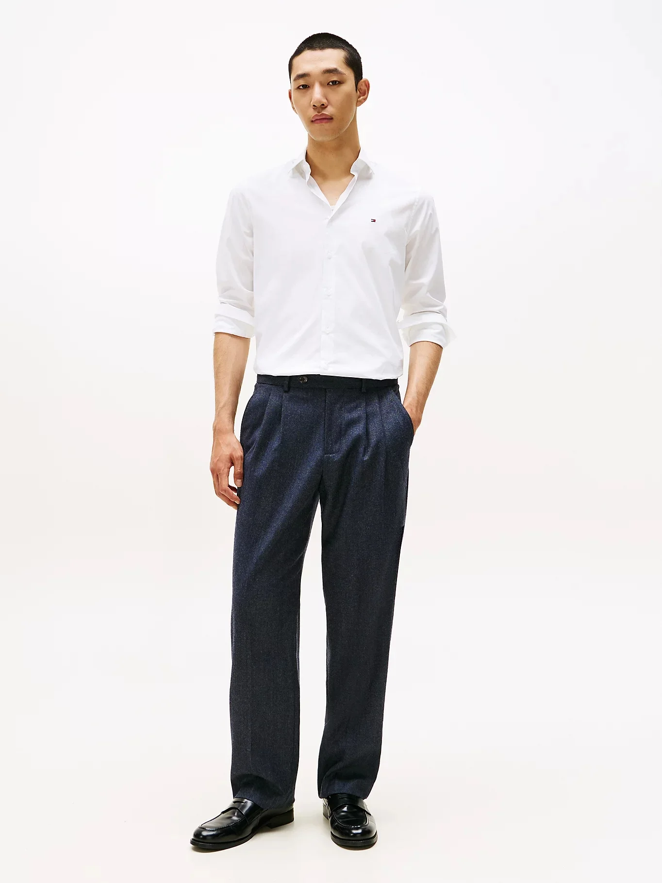 TOMMY HILFIGER Áo Sơ Mi Nam Tay Dài Cl Flex Poplin SF Shirt