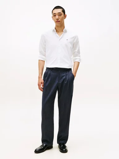 TOMMY HILFIGER Áo Sơ Mi Nam Tay Dài Cl Flex Poplin SF Shirt
