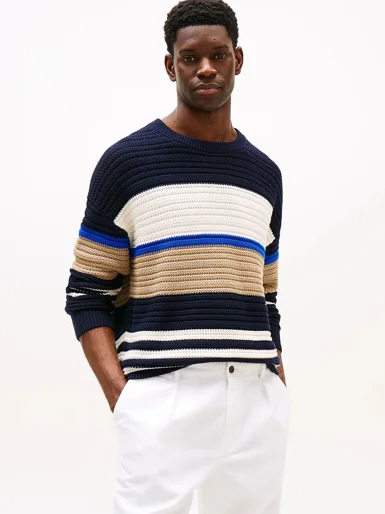 TOMMY HILFIGER Áo Sweater Nam Tay Dài Colourblock Sweater