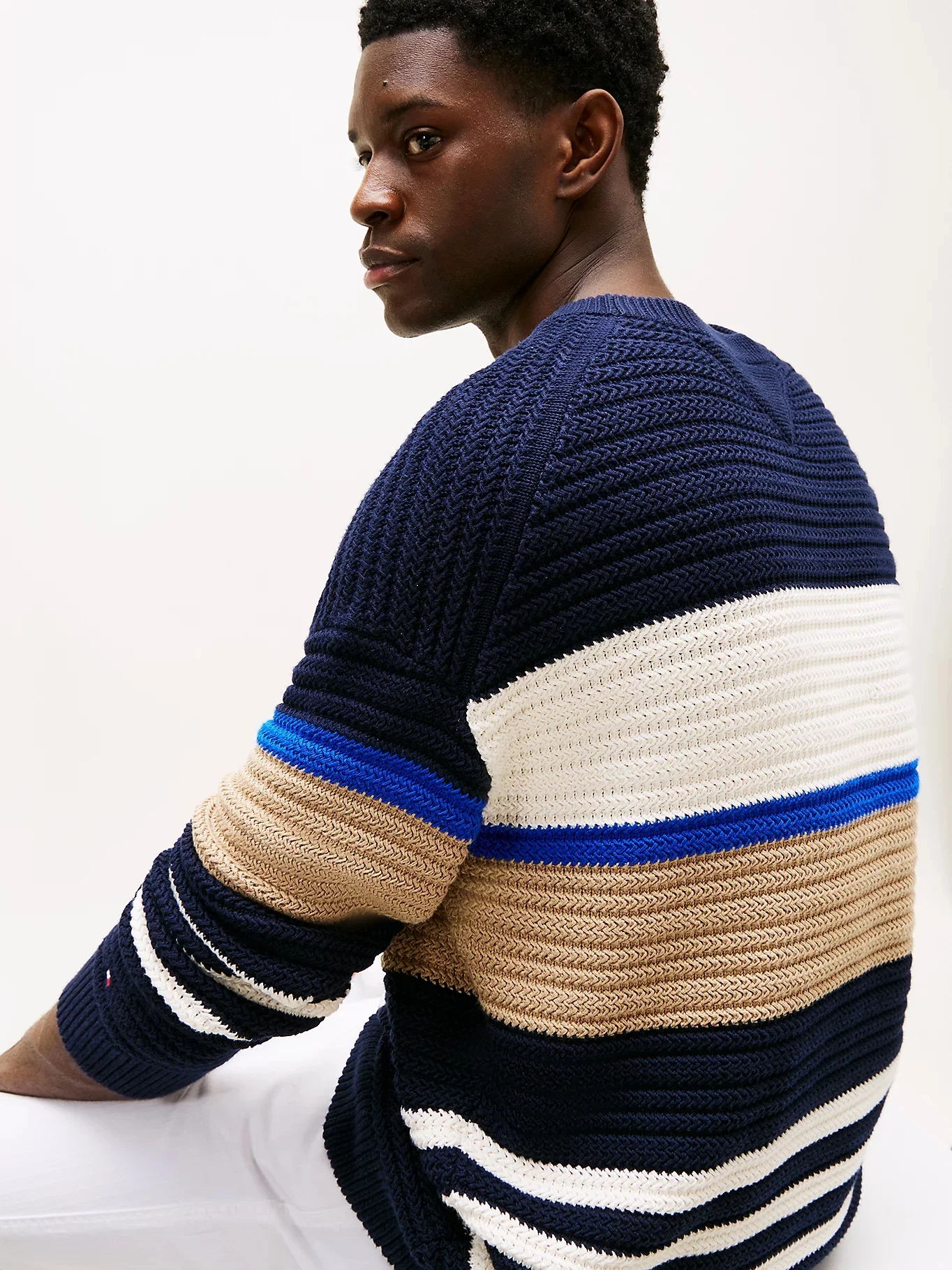 TOMMY HILFIGER Áo Sweater Nam Tay Dài Colourblock Sweater