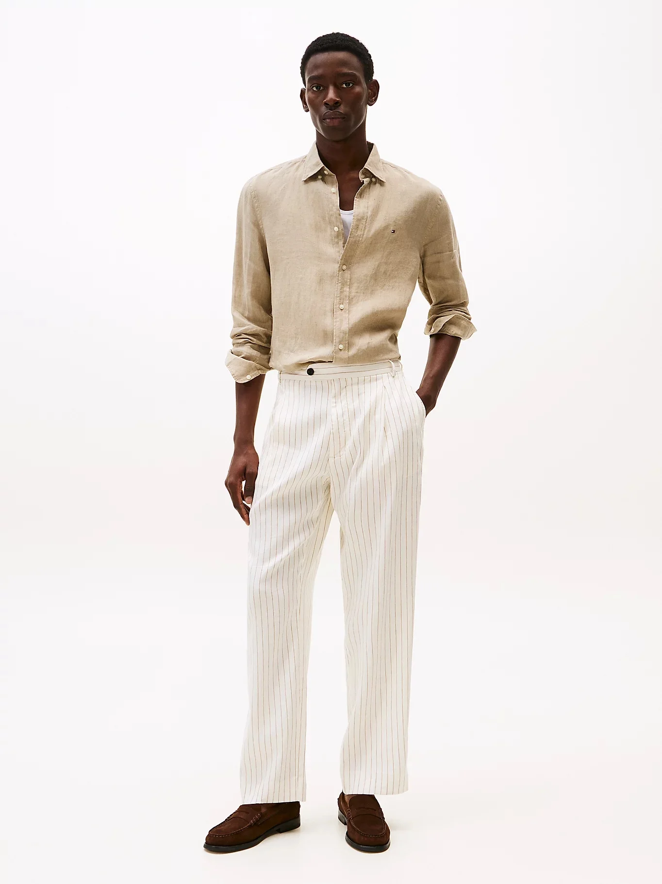 TOMMY HILFIGER Quần Dài Nam DC Linen Striped Pant