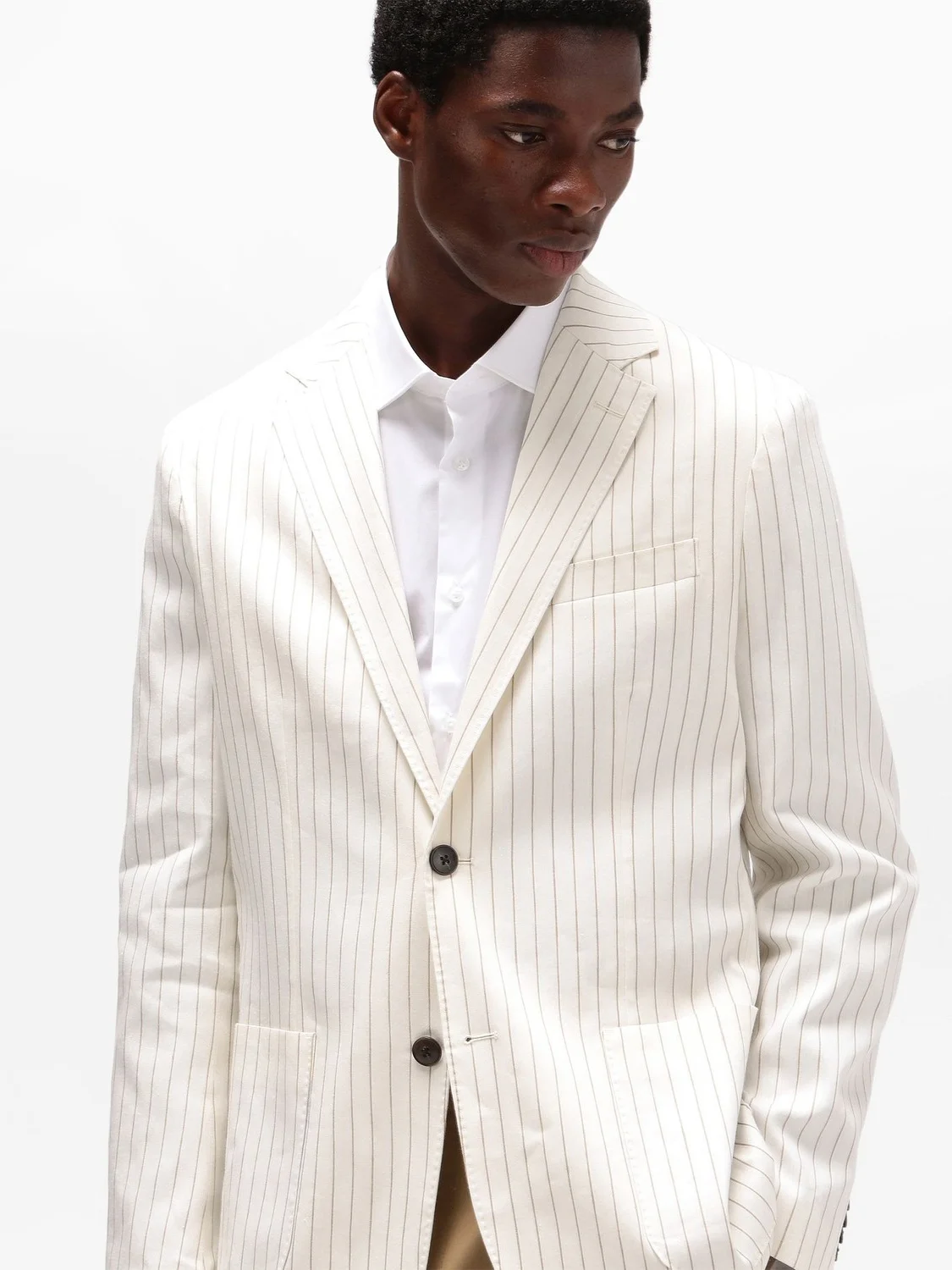 TOMMY HILFIGER Áo Khoác Nam Tay Dài DC Striped Linen Blazer