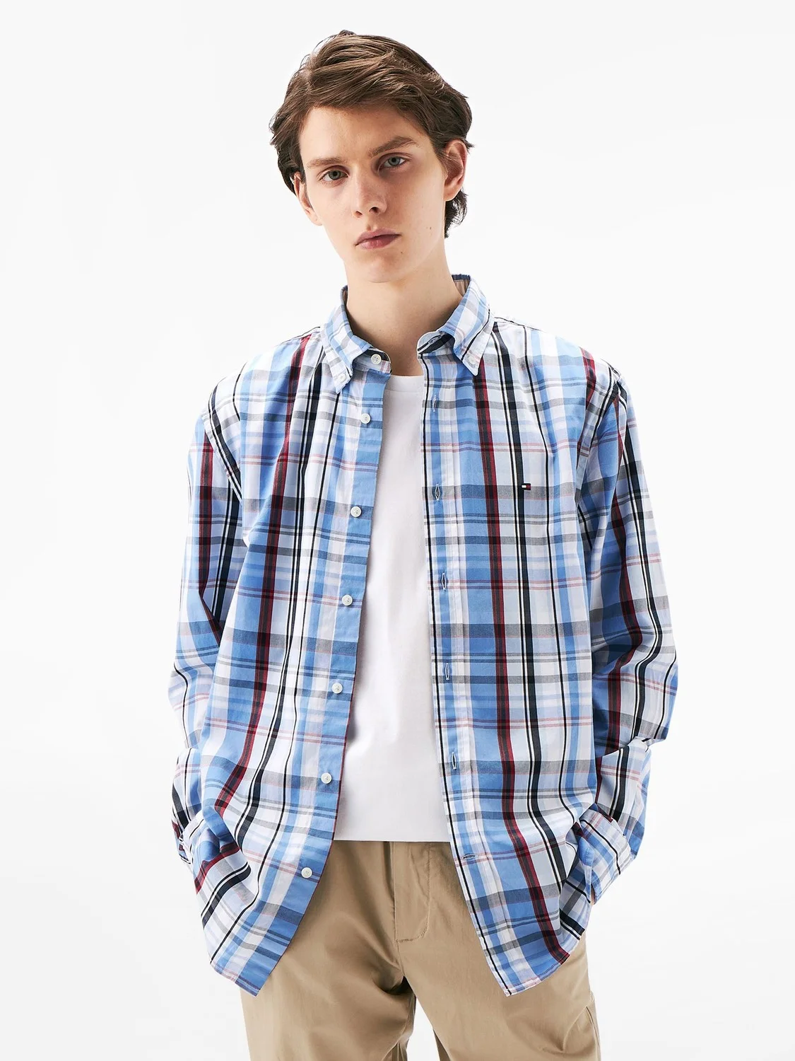 TOMMY HILFIGER Áo Sơ Mi Nam Tay Dài Flex Poplin Herit Chk RF Shirt