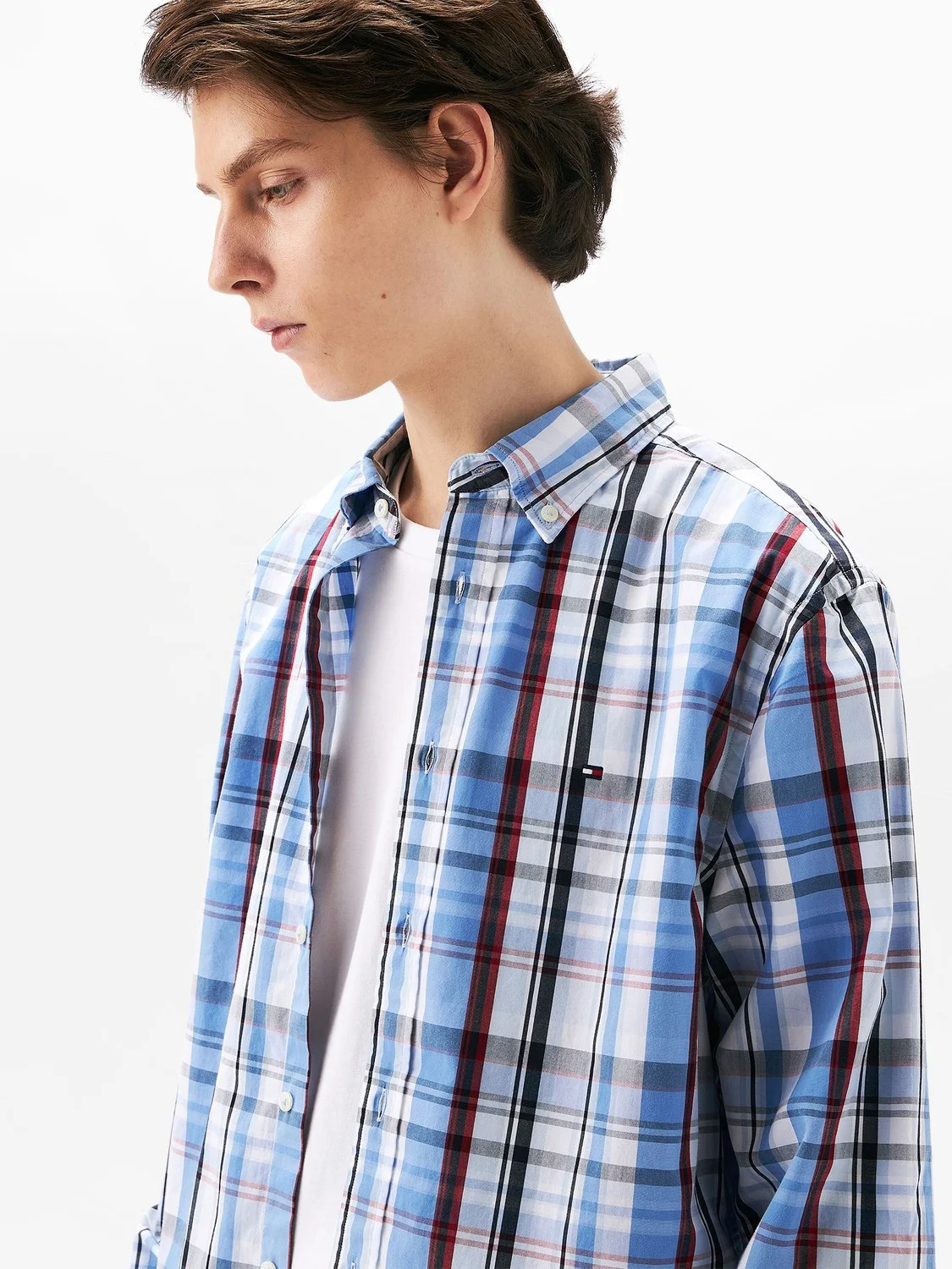 TOMMY HILFIGER Áo Sơ Mi Nam Tay Dài Flex Poplin Herit Chk RF Shirt