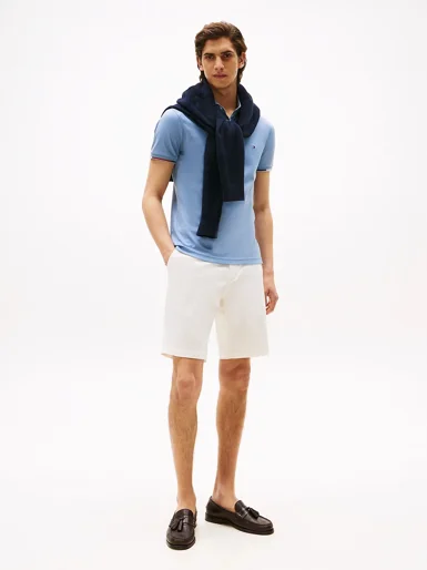 TOMMY HILFIGER Áo Polo Nam Tay Ngắn Interlock Flagcuff Slim Polo