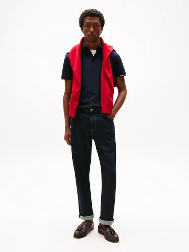 TOMMY HILFIGER Áo Polo Nam Tay Ngắn Interlock Flagcuff Slim Polo