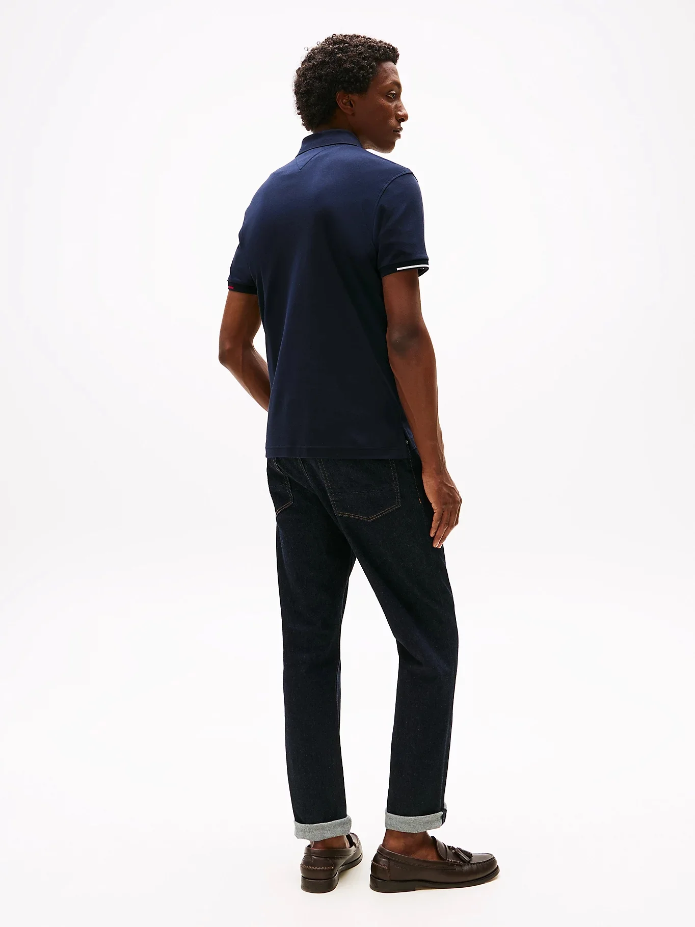 TOMMY HILFIGER Áo Polo Nam Tay Ngắn Interlock Flagcuff Slim Polo