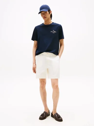 TOMMY HILFIGER Áo Thun Nam Tay Ngắn Outline Flag Script Tee