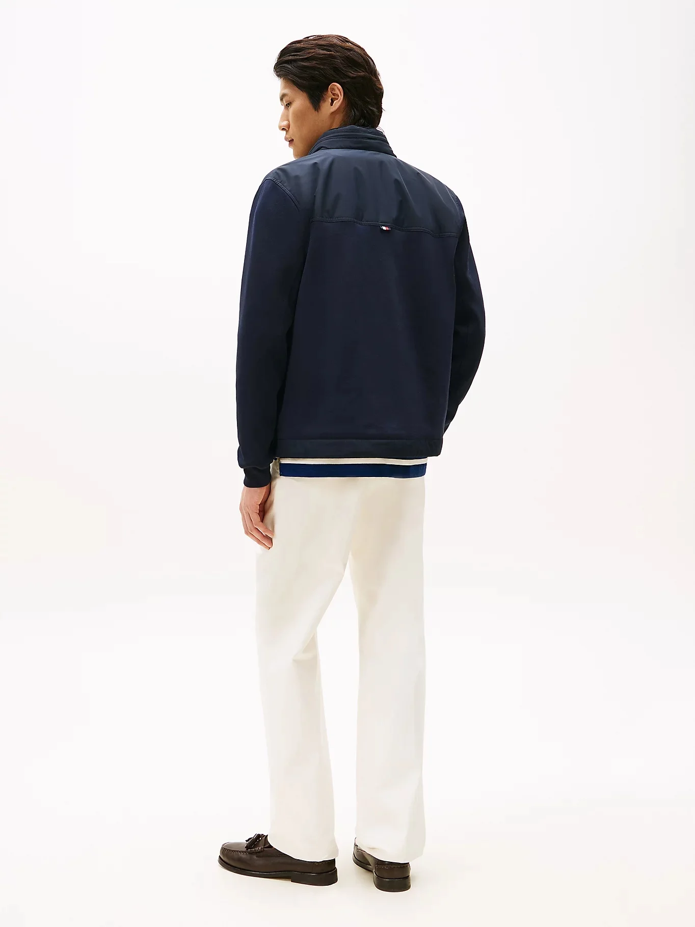 TOMMY HILFIGER Áo Khoác Nam Tay Dài Mix Media Harrington
