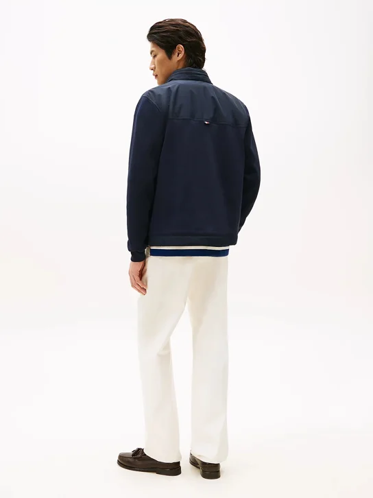TOMMY HILFIGER Áo Khoác Nam Tay Dài Mix Media Harrington