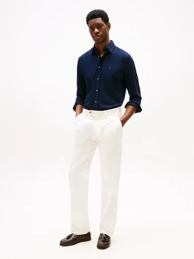 TOMMY HILFIGER Áo Sơ Mi Nam Tay Dài Performance Knit Solid LS Shirt