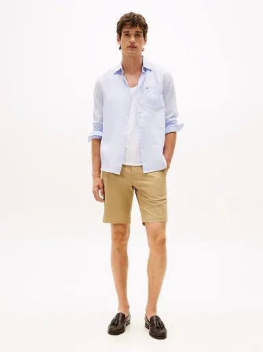 TOMMY HILFIGER Áo Sơ Mi Nam Tay Dài Piece Dye Linen RF Shirt