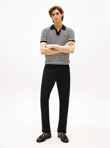 TOMMY HILFIGER Áo Sweater Nam Tay Ngắn Knitted Textured Polo