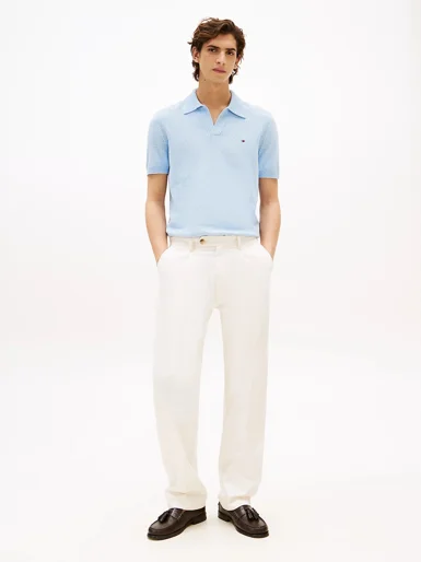 TOMMY HILFIGER Áo Sweater Nam Tay Ngắn Knitted Textured Polo
