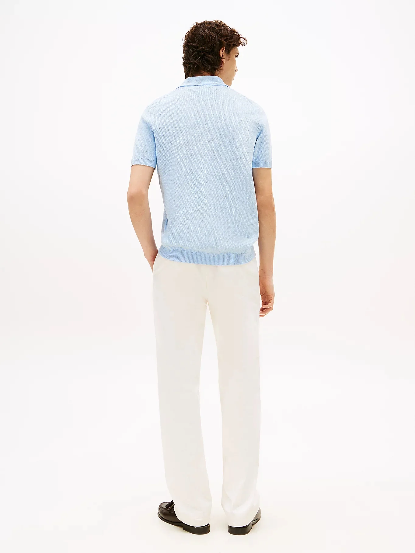 TOMMY HILFIGER Áo Sweater Nam Tay Ngắn Knitted Textured Polo