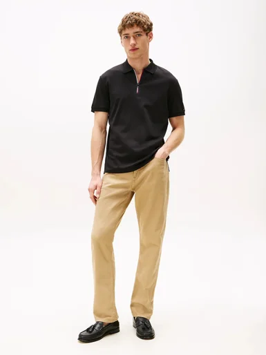 TOMMY HILFIGER Áo Polo Nam Tay Ngắn Interlock Zip Reg Polo