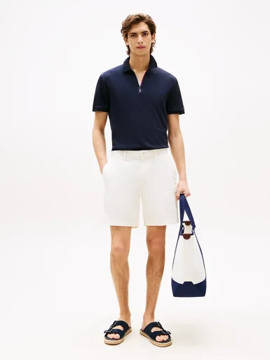 TOMMY HILFIGER Áo Polo Nam Tay Ngắn Interlock Zip Reg Polo