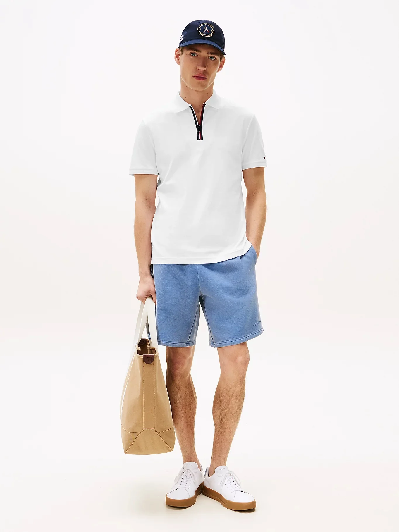 TOMMY HILFIGER Áo Polo Nam Tay Ngắn Interlock Zip Reg Polo