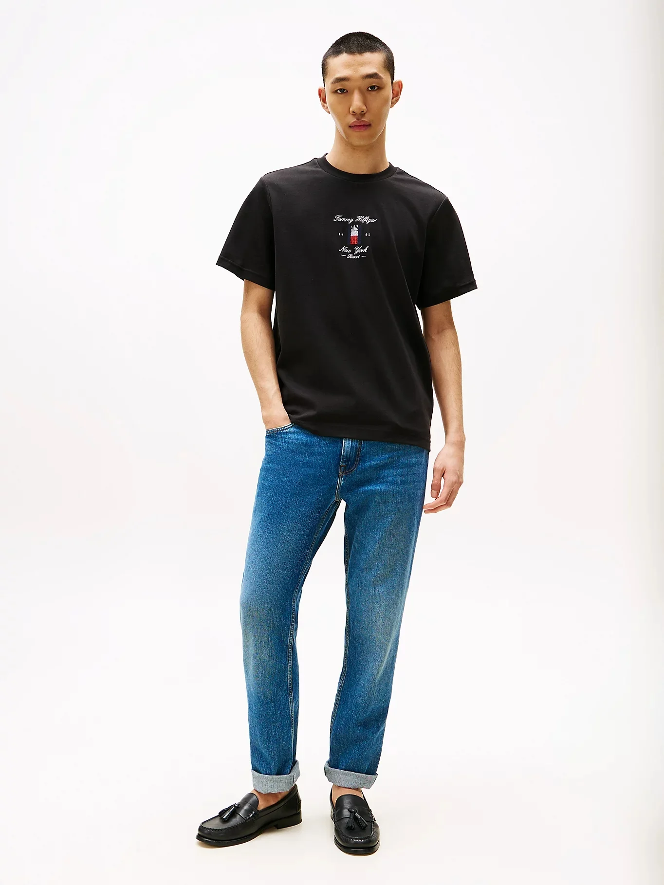 TOMMY HILFIGER Áo Thun Nam Tay Ngắn Seasonal Flag Logo Tee