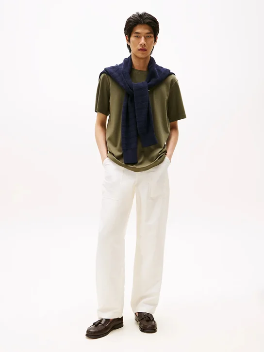 TOMMY HILFIGER Áo Thun Nam Tay Ngắn Seasonal Flag Logo Tee