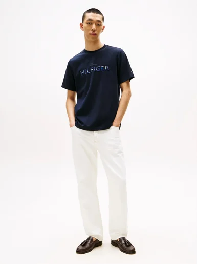 TOMMY HILFIGER Áo Thun Nam Tay Ngắn Hilfiger Embossed Logo Tee