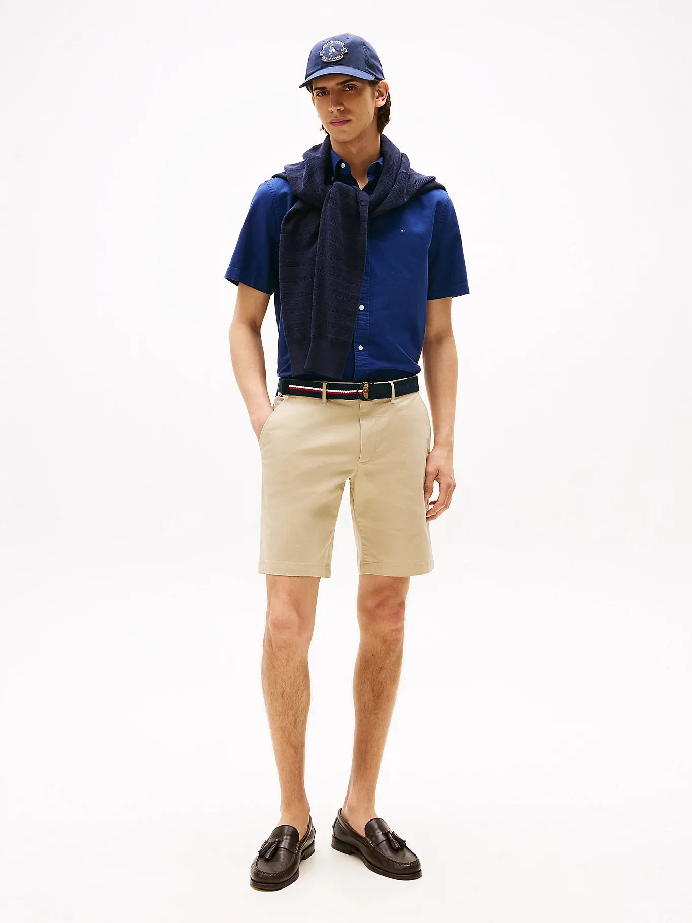 TOMMY HILFIGER Quần Ngắn Nam Brooklyn Ess Twill Belt Short