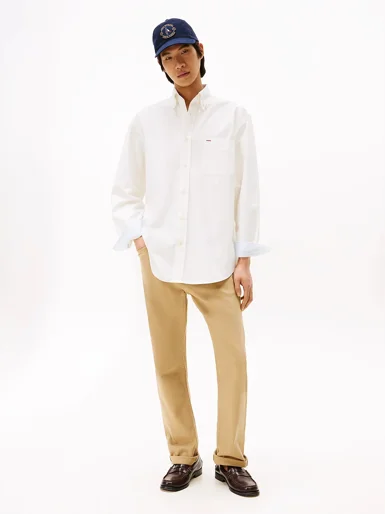 TOMMY HILFIGER Áo Sơ Mi Nam Tay Dài T1 Boxy Poplin Shirt