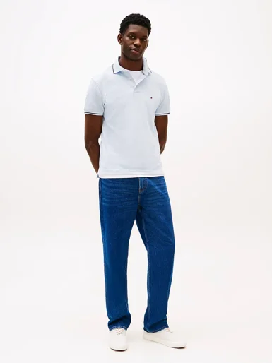 TOMMY HILFIGER Áo Polo Nam Tay Ngắn Tipped Slim Fit Seasonal Polo