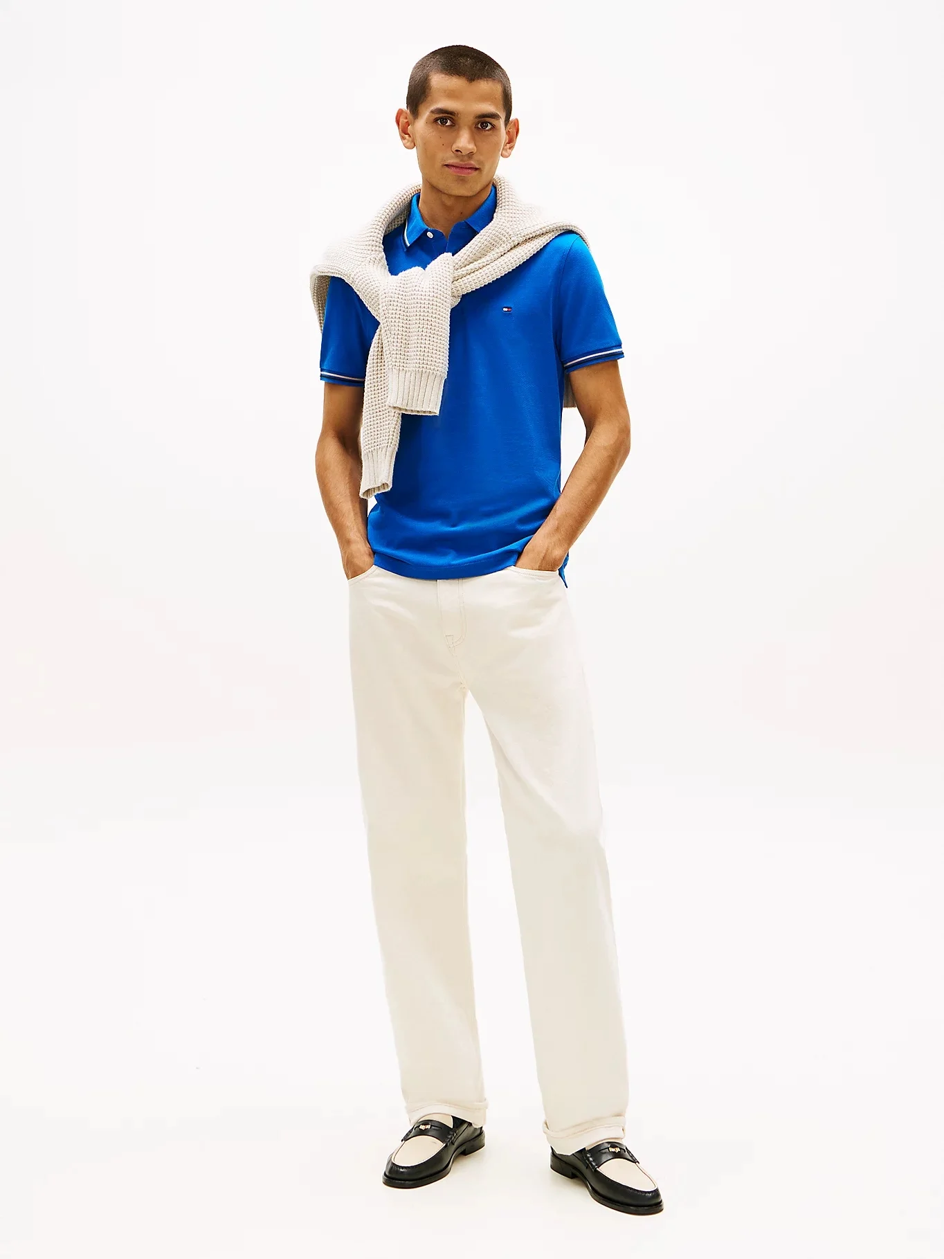 TOMMY HILFIGER Áo Polo Nam Tay Ngắn Tipped Slim Fit Seasonal Polo