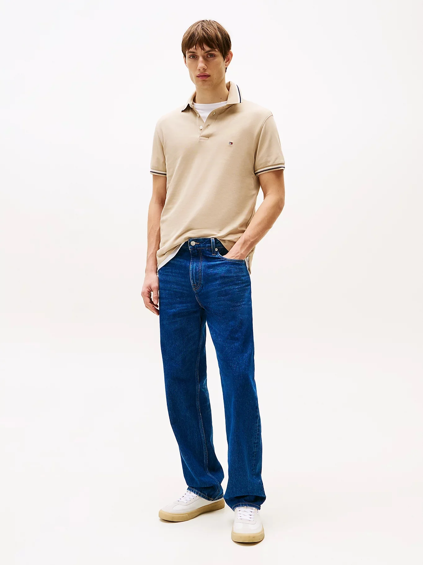 TOMMY HILFIGER Áo Polo Nam Tay Ngắn Tipped Slim Fit Seasonal Polo