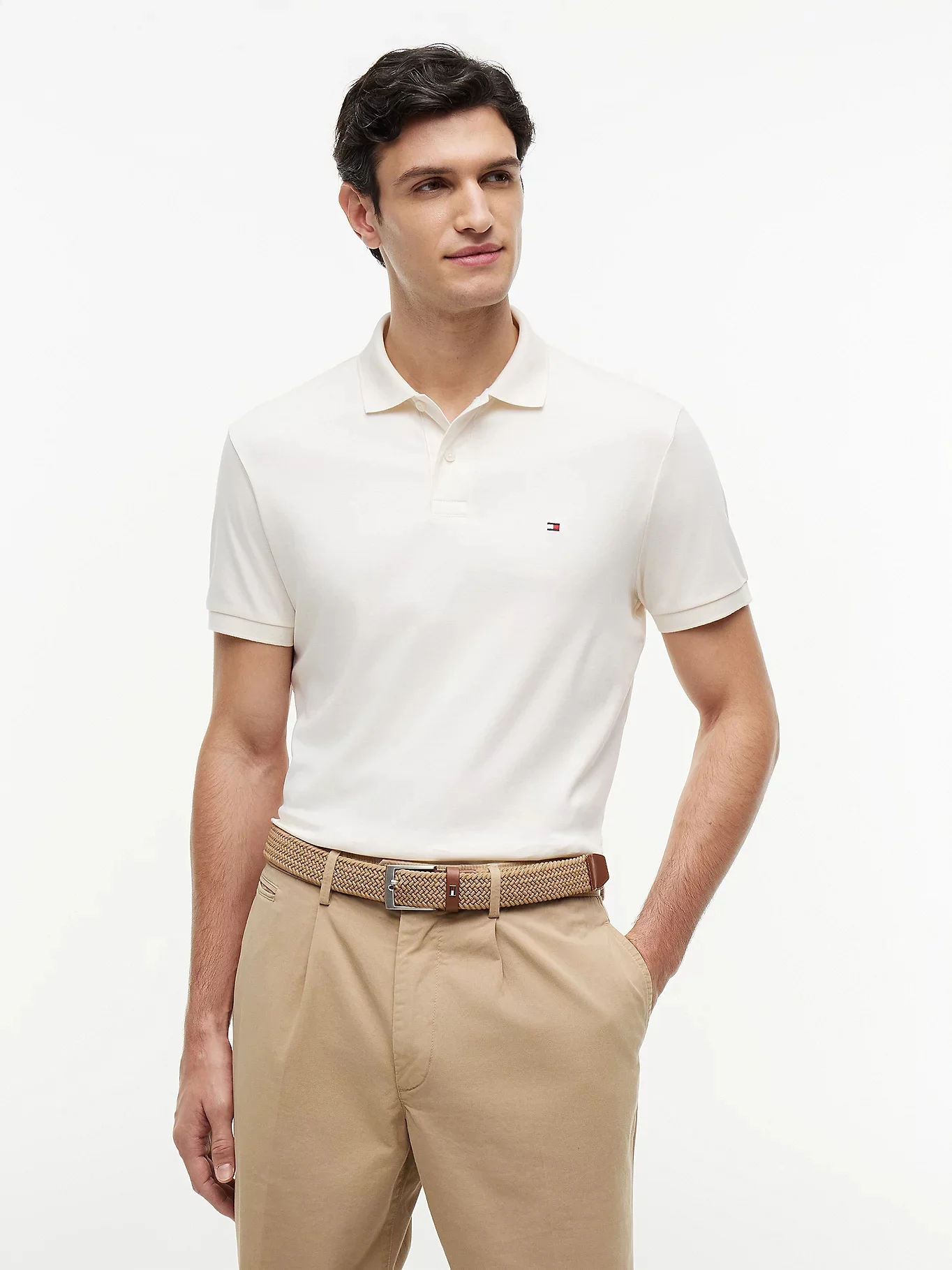 TOMMY HILFIGER Áo Polo Nam Tay Ngắn Liquid Cotton Reg Ssnl Polo