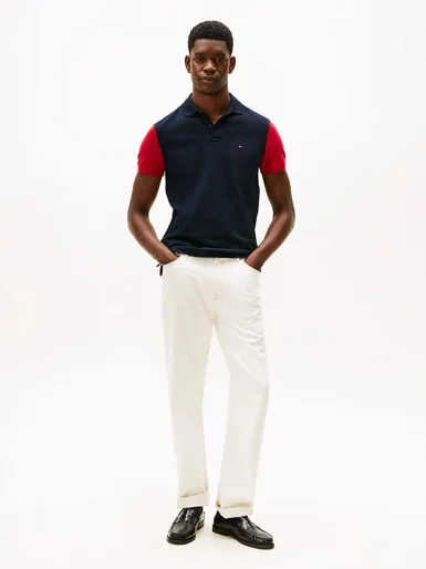 TOMMY HILFIGER Áo Polo Nam Tay Ngắn RWB Blocking Reg Polo