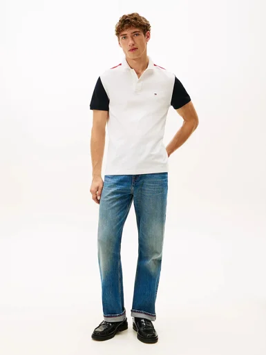 TOMMY HILFIGER Áo Polo Nam Tay Ngắn RWB Blocking Reg Polo